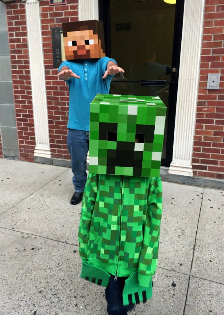 Live Action Halloween Steve and Creeper