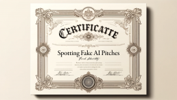 A faked certificate for spotting fake AI pitches